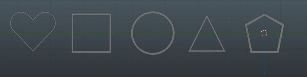 Dough molds 5 shapes pack 3D print model_1