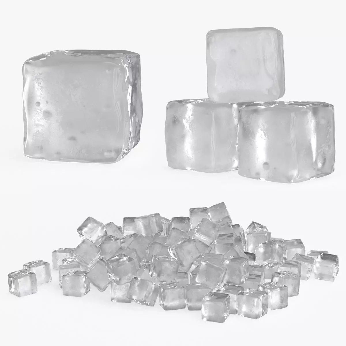 Ice Cube Set 3D model_0