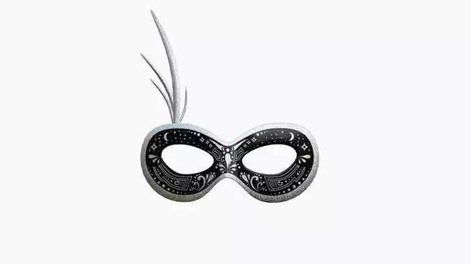 Carnival Mask I01 Black Silver - Costume Character Design