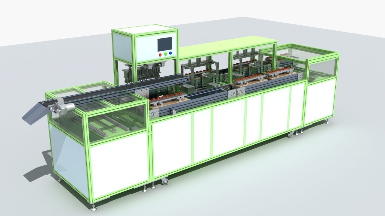 Industrial Equipment 20 - Automatic Testing Production Line 3D model_1