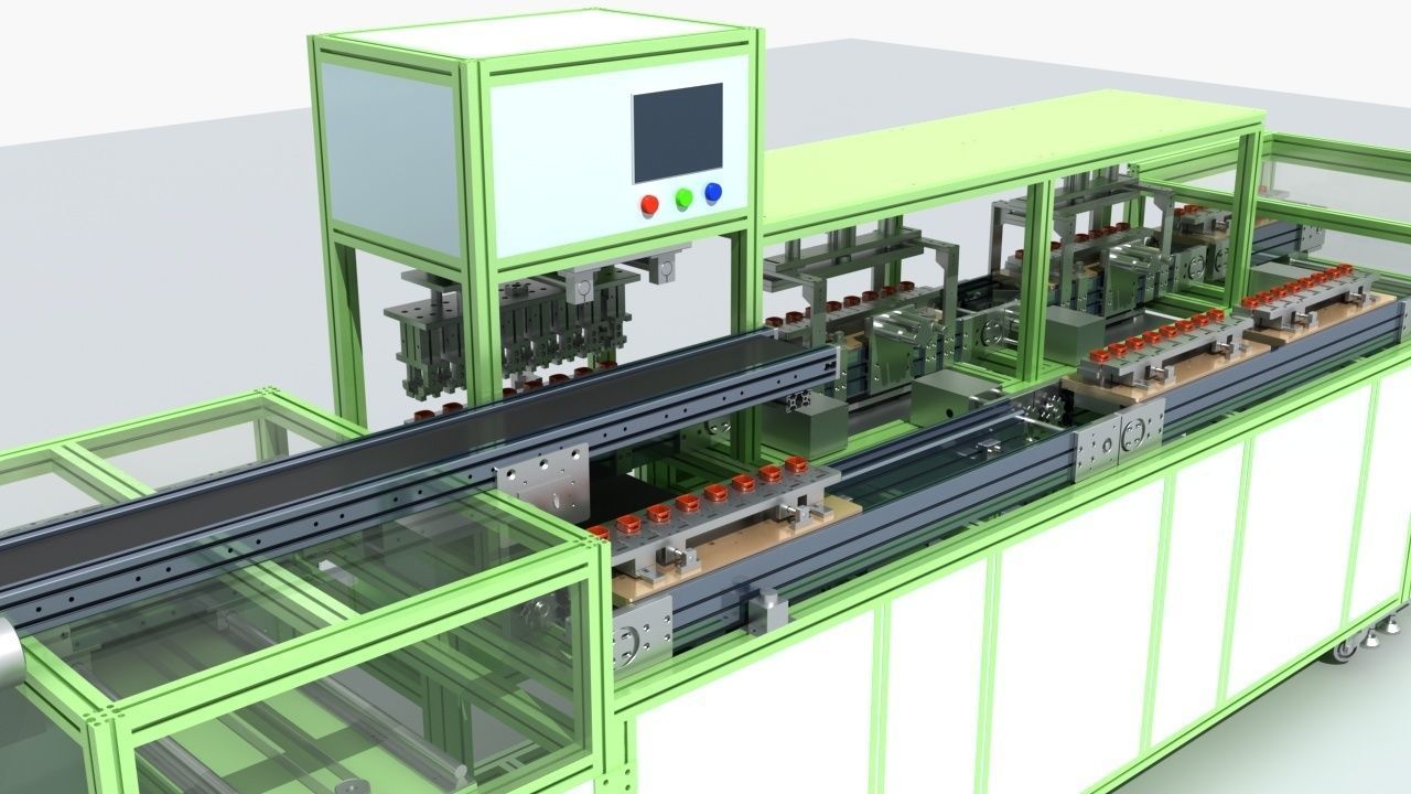 Industrial Equipment 20 - Automatic Testing Production Line 3D model_9