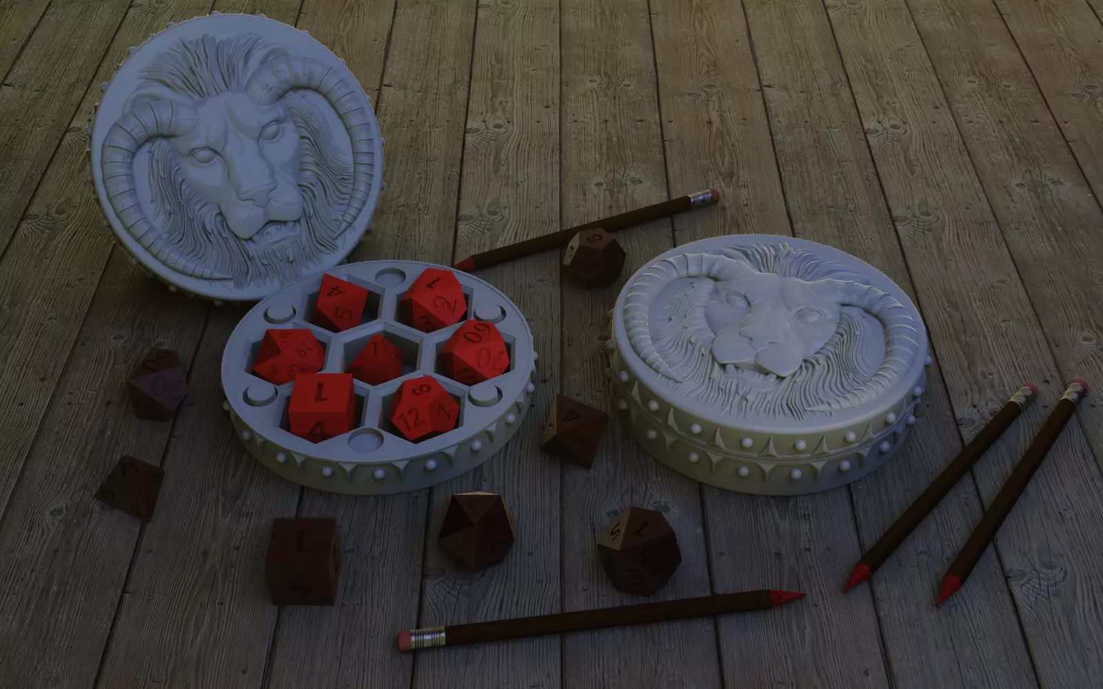 Kimera dice Holder 3D print model_0