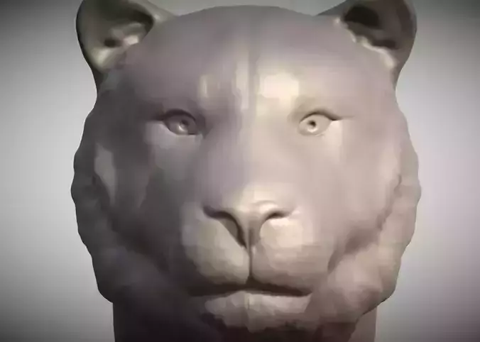 Tiger head for 3D printing 3D print model