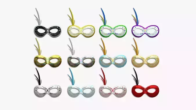 12 Carnival Mask I Collection - Costume Character Design