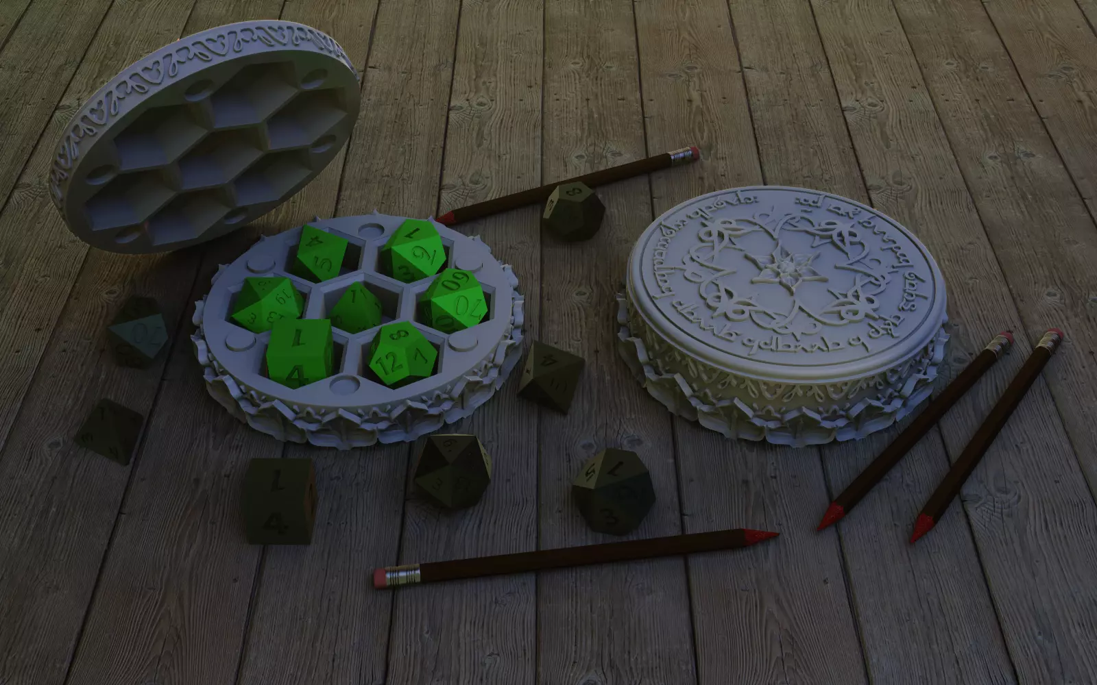 Elves Dice holder 3D print model_0