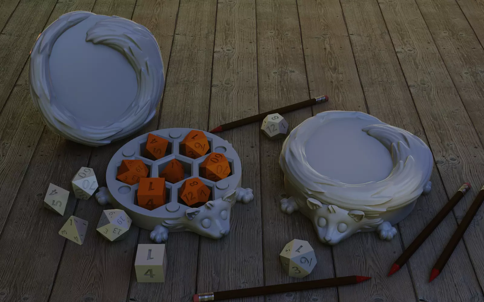 Fox Dice Holder 3D print model_0