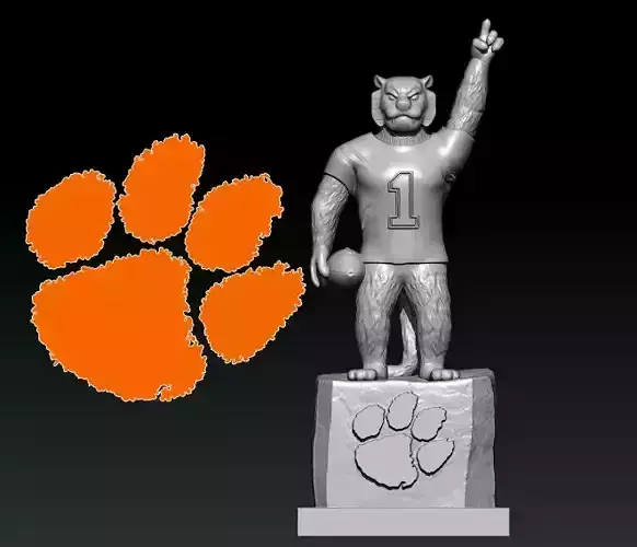 NCAA - CLEMSON TIGERS FOOTBALL MASCOT STATUE - 3D PRINT 3D print model