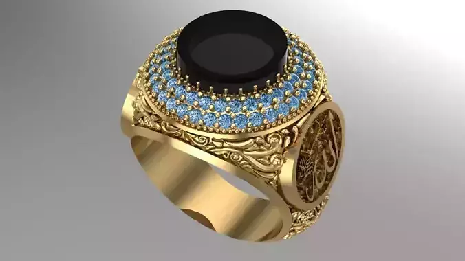 Allah God Gold ring