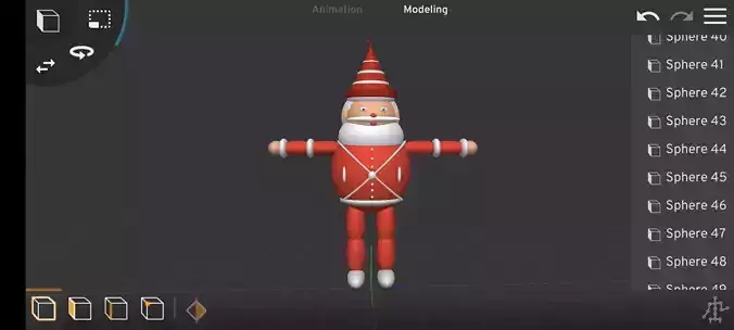 Santa Claus prisma 3d