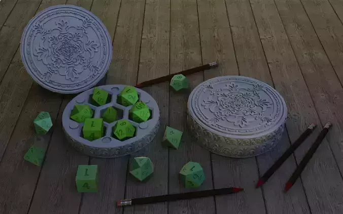  Art deco Dice Holder 3D print model