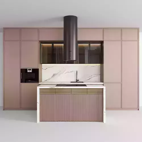 Pink Kitchen Modern 01