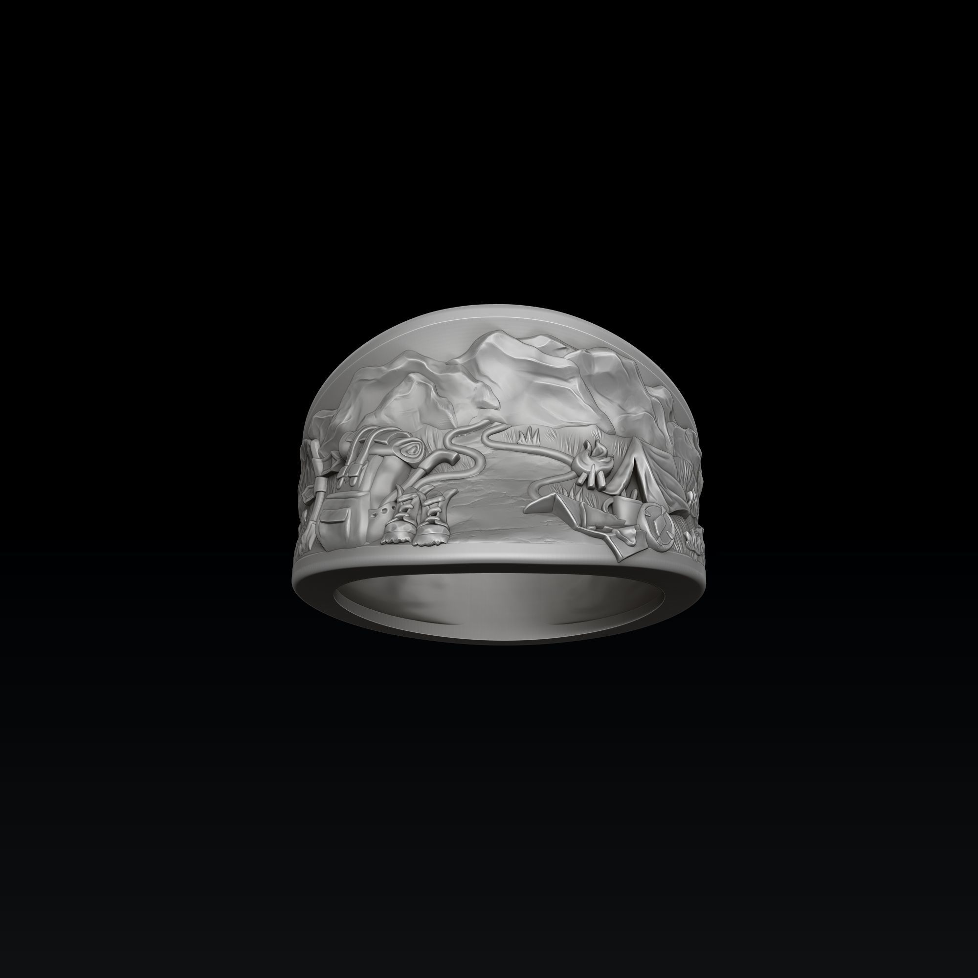 Traveller Hiking Ring 3D print model_6