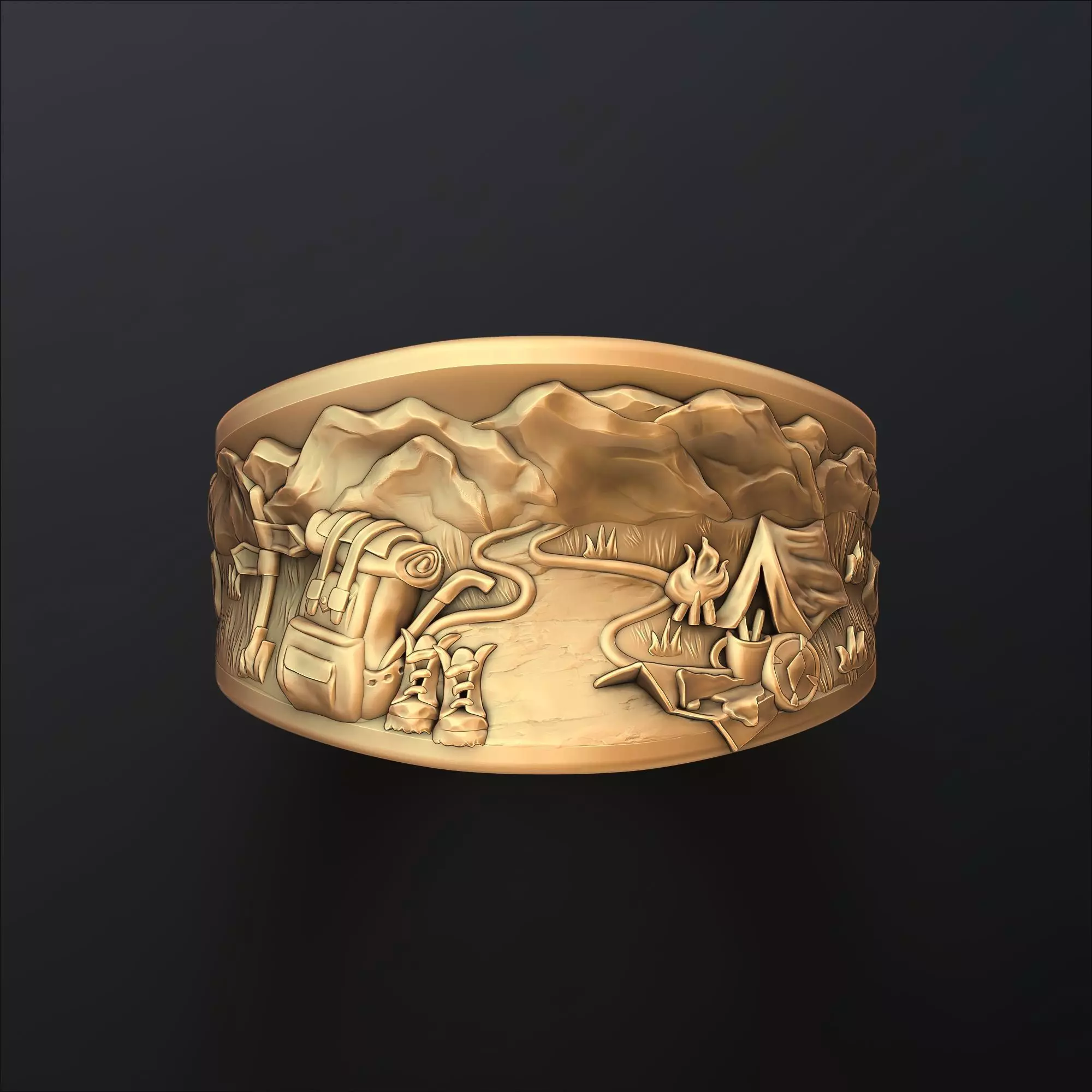Traveller Hiking Ring 3D print model_0