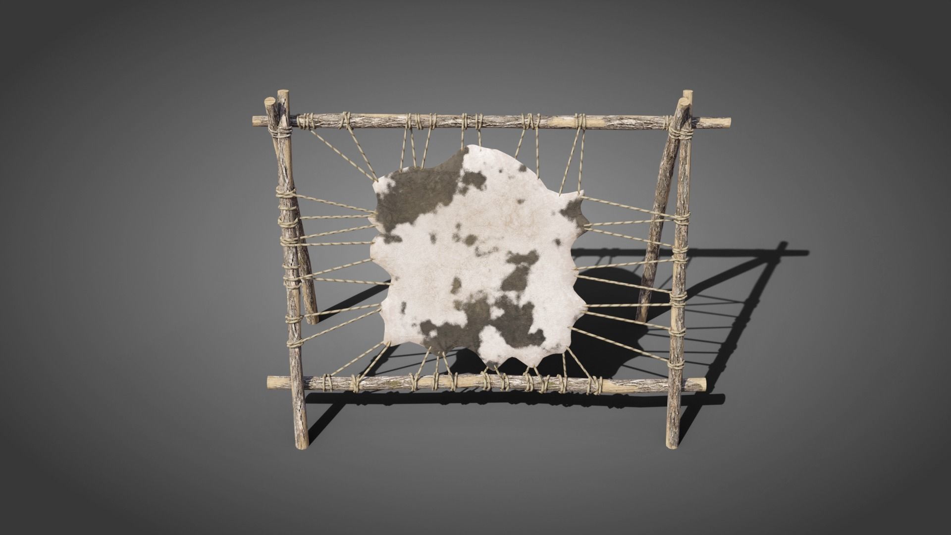 Medieval leatherworker props Low-poly 3D model_3