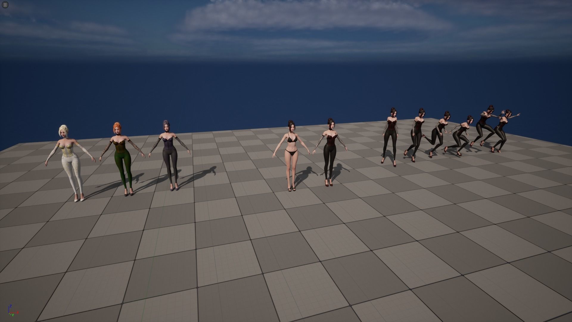 Vampire Girl Low-poly 3D model_9