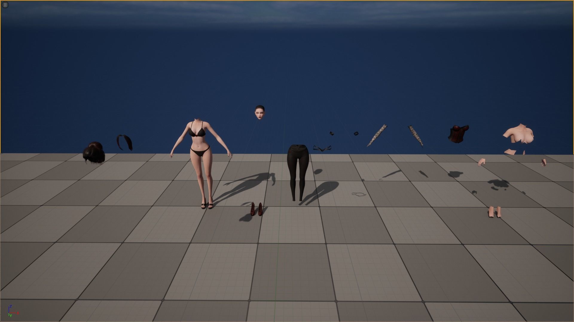 Vampire Girl Low-poly 3D model_12