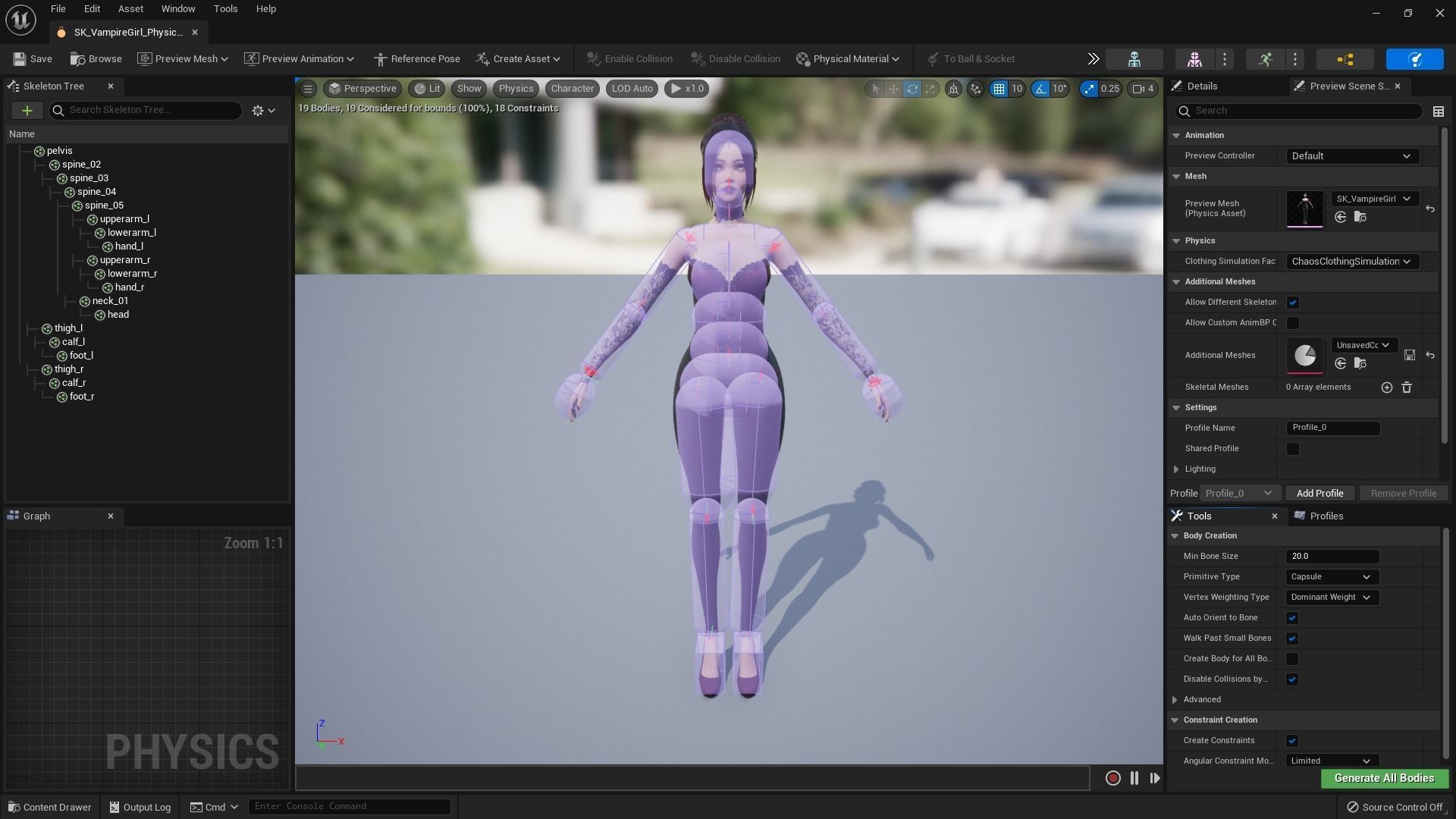 Vampire Girl Low-poly 3D model_13