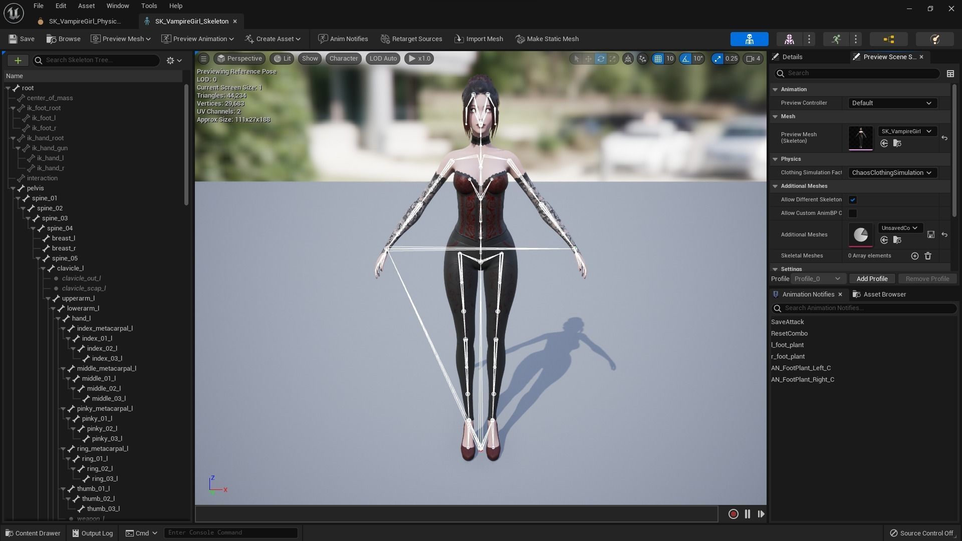 Vampire Girl Low-poly 3D model_14