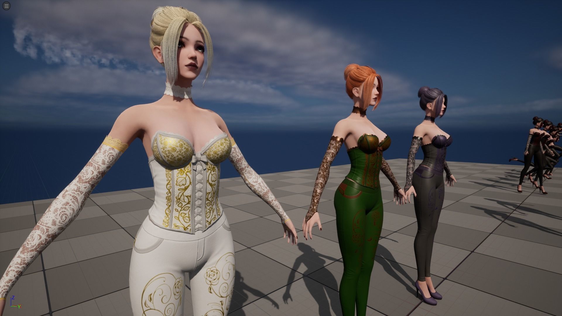 Vampire Girl Low-poly 3D model_11