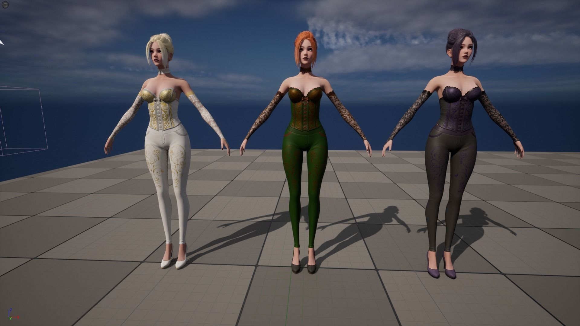 Vampire Girl Low-poly 3D model_10