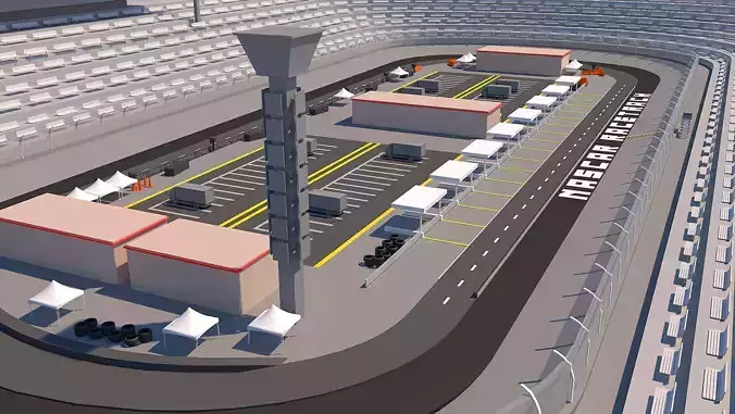 NASCAR Racetrack 3d Model