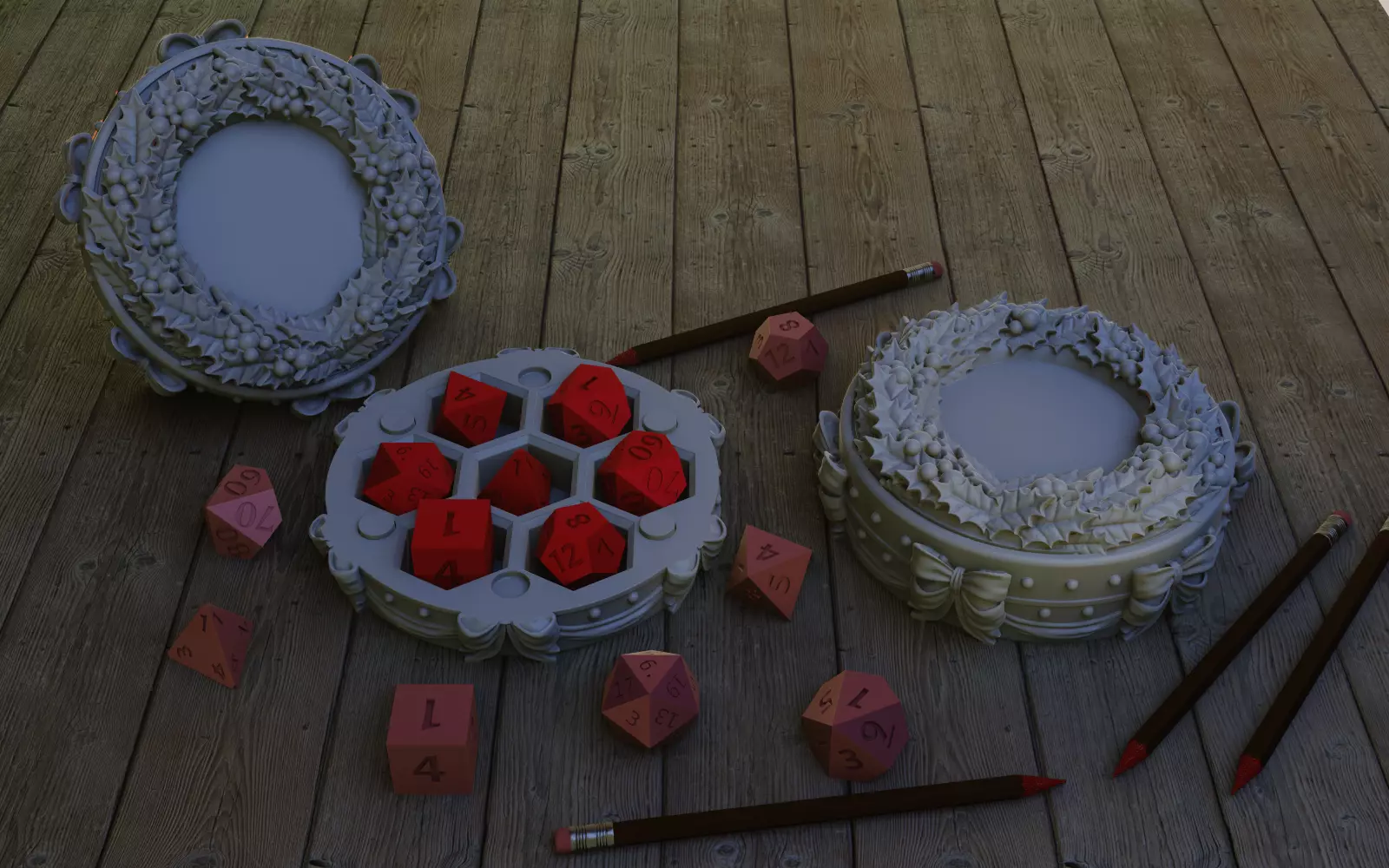 Christmas dice Holder 3D print model_0