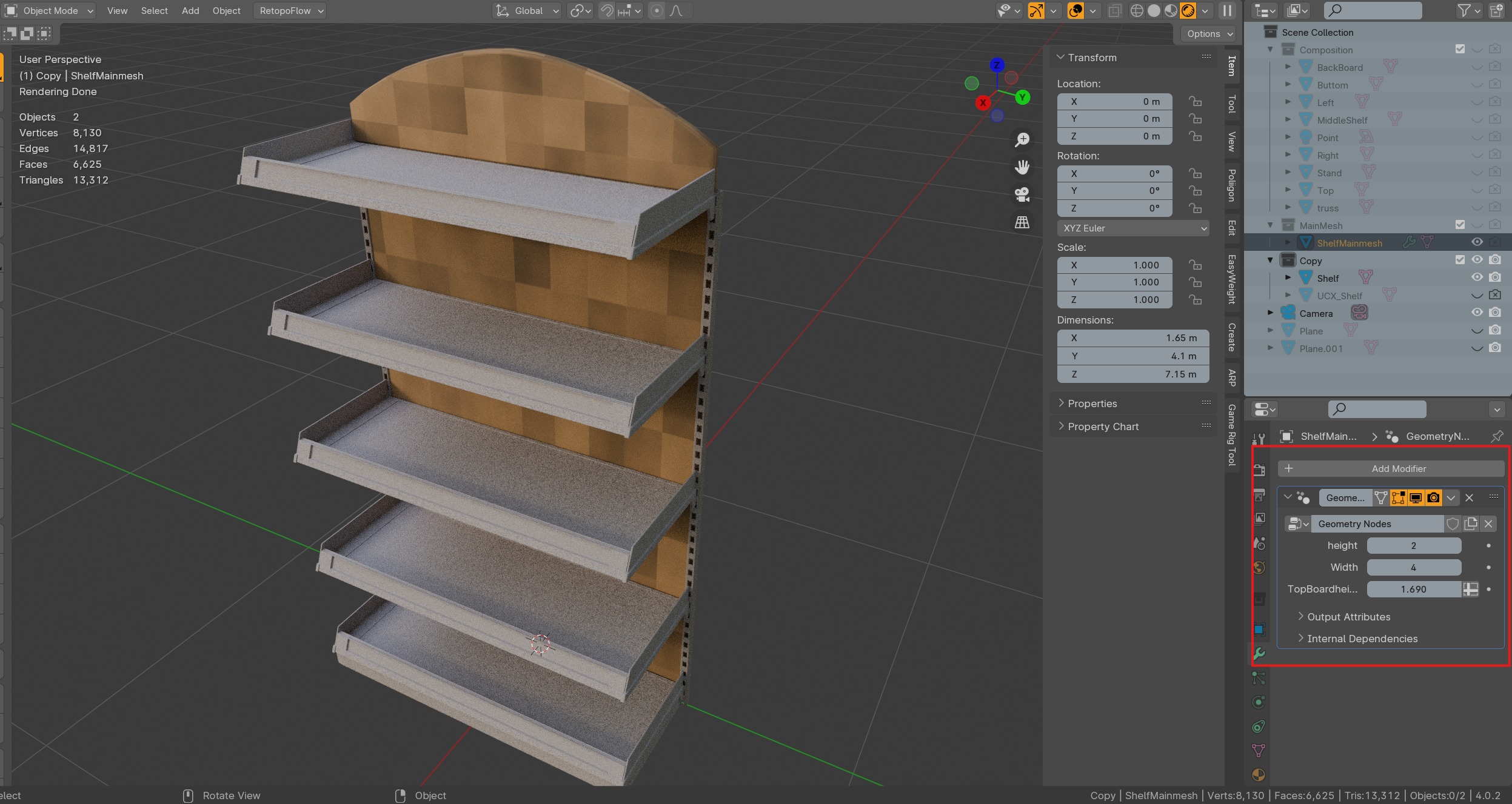 Shelf 3D model_1