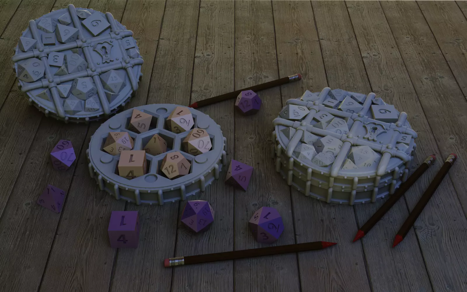 Dice Jail Dice Holder 3D print model_0