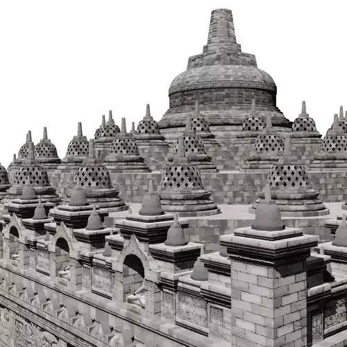 Borobudur 3D Model Low-poly 3D model