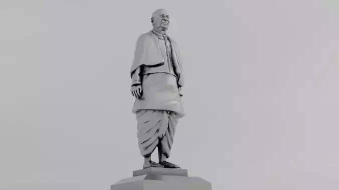 Statue of Unity detailed 3D Model Low-poly 3D model