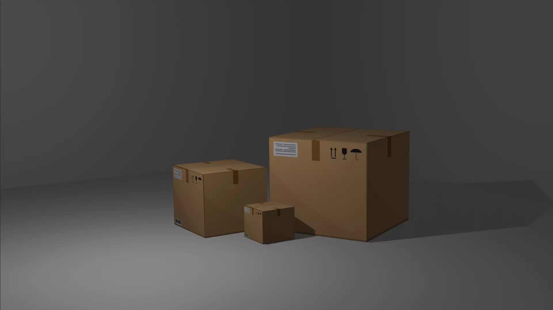 Cardboard Box Free low-poly 3D model