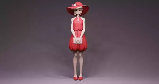 Anime Character - LR Chisato Nishikigi 3D model