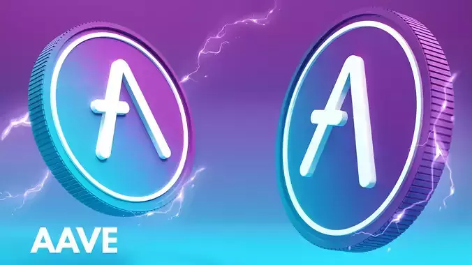 Aave Coin 3D Model 3D model