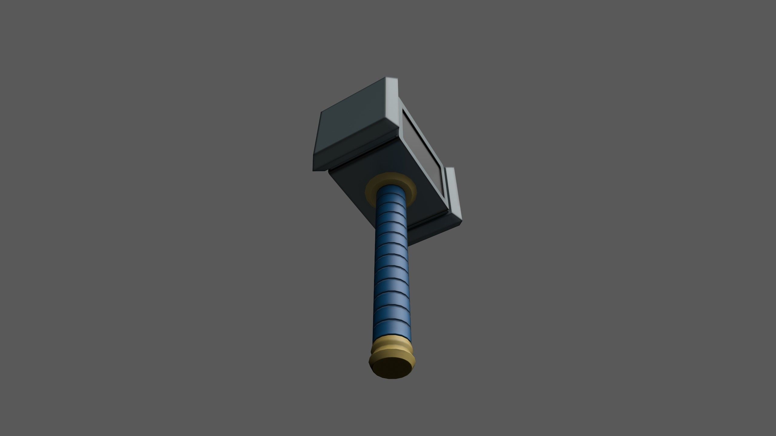 Lowpoly Stylized Hammer Low-poly 3D model_6