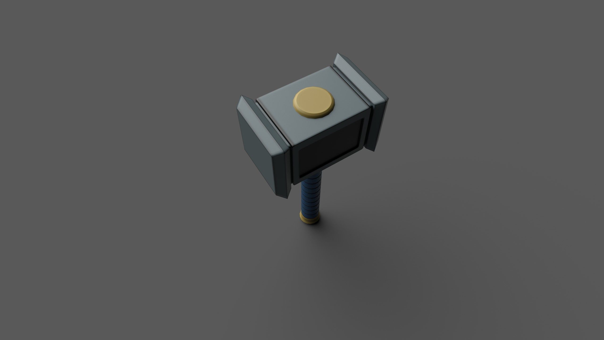 Lowpoly Stylized Hammer Low-poly 3D model_2