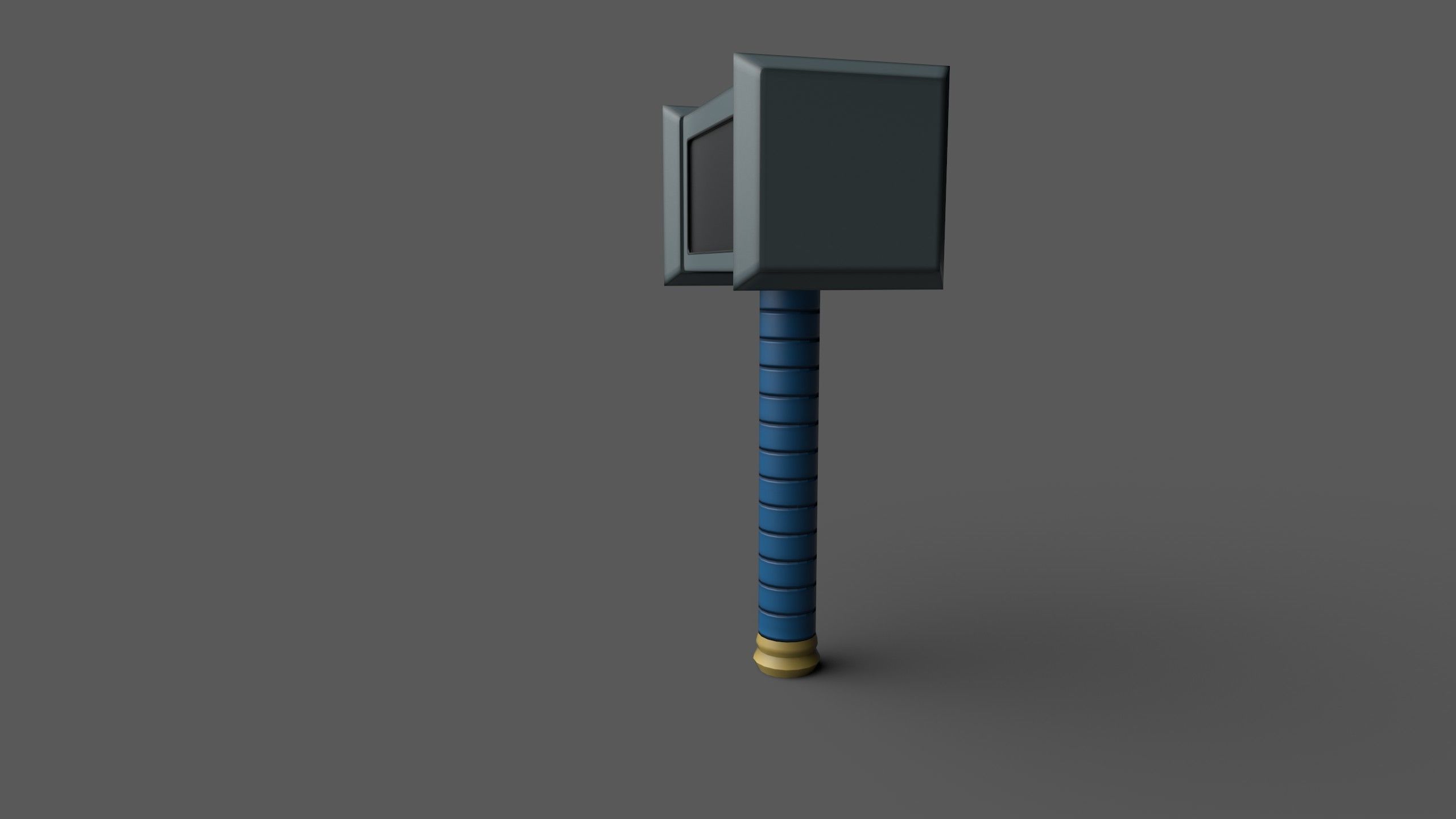 Lowpoly Stylized Hammer Low-poly 3D model_3