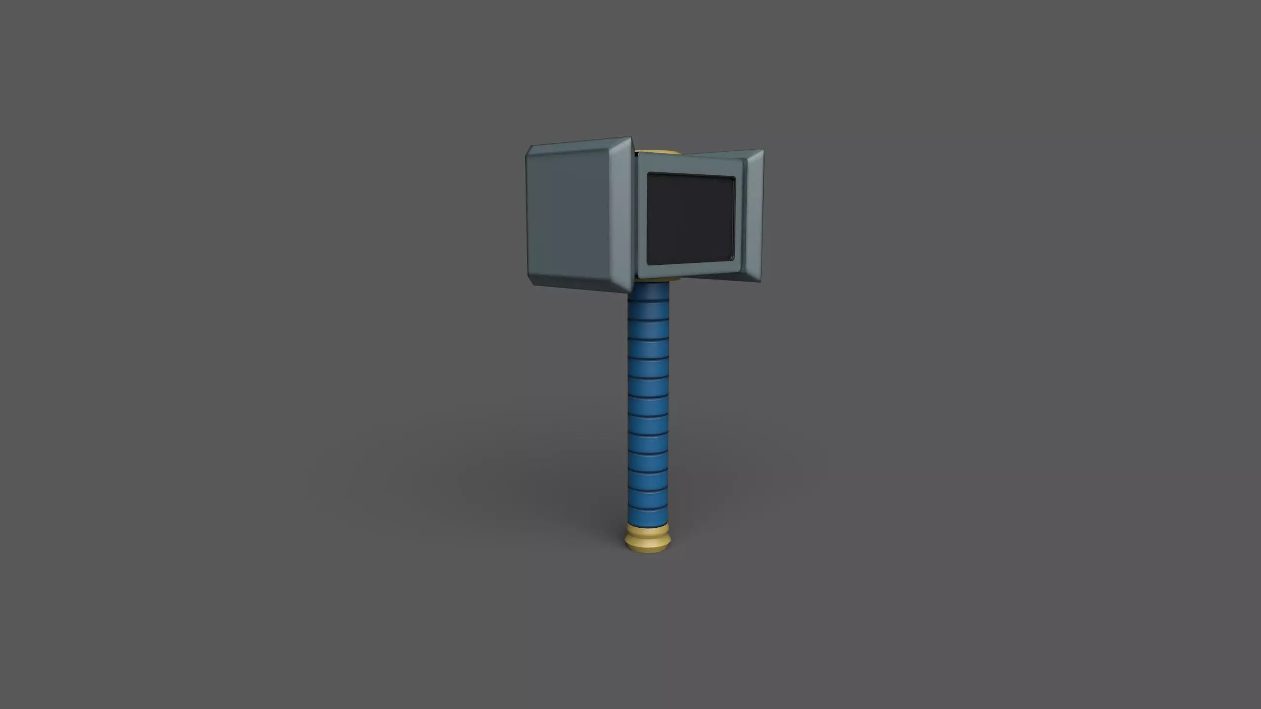 Lowpoly Stylized Hammer Low-poly 3D model_0