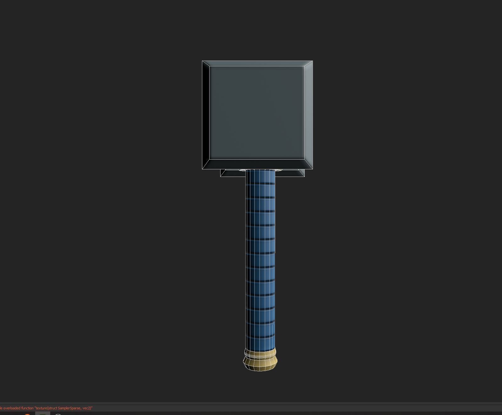 Lowpoly Stylized Hammer Low-poly 3D model_5