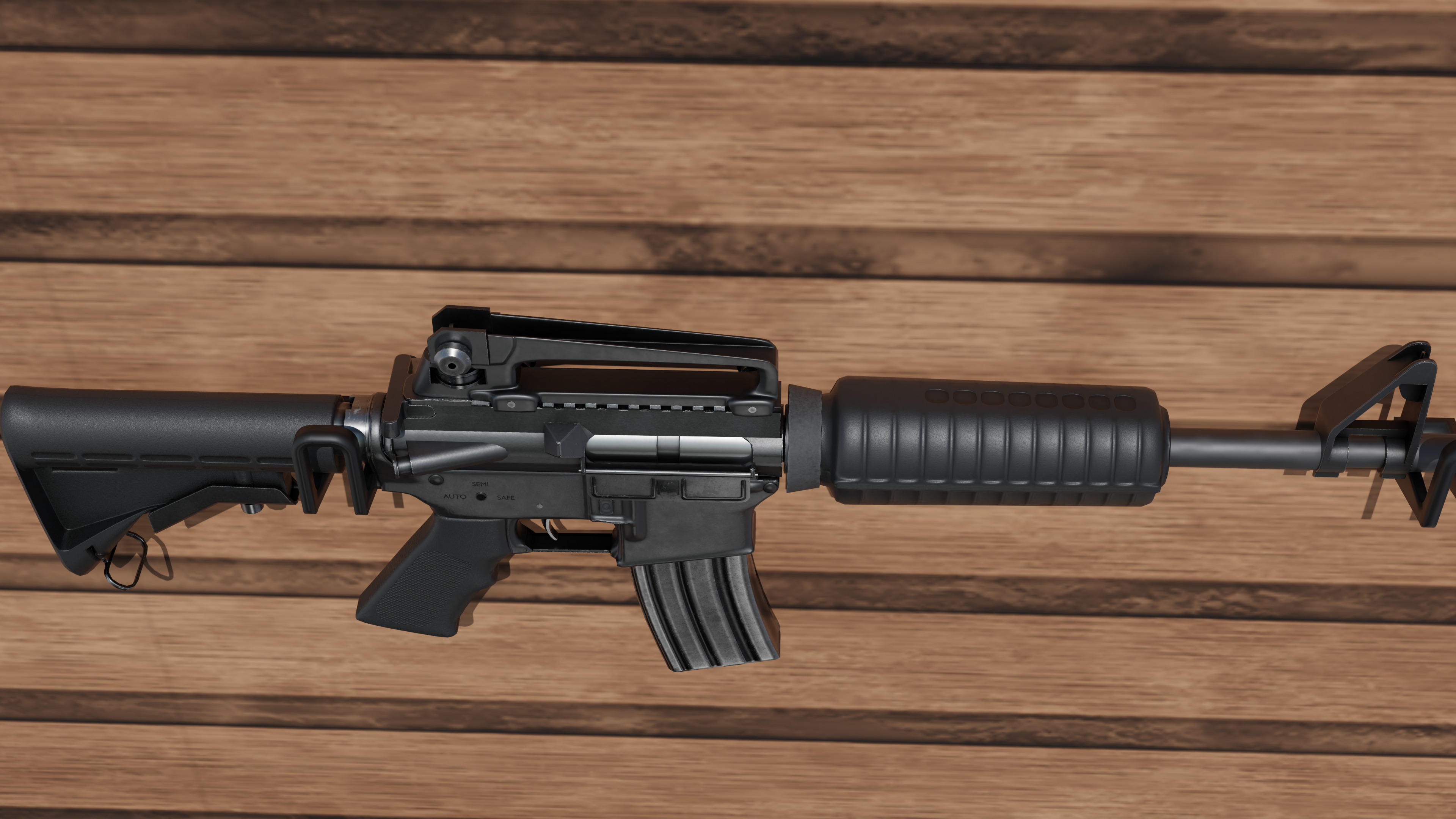 detail low poly weapon pack shotgun sniper m4 g19 dEgle Low-poly 3D model_19