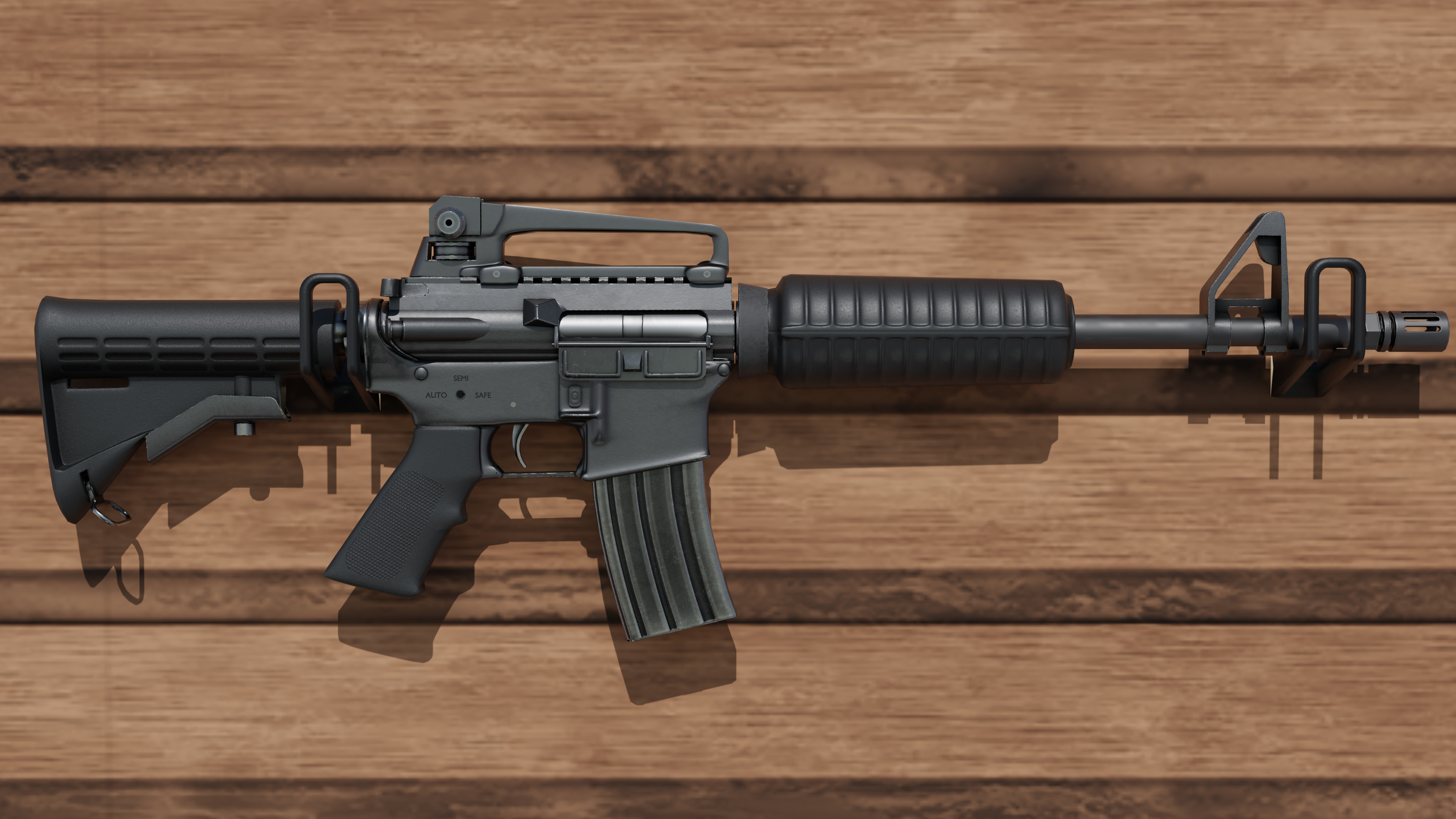 detail low poly weapon pack shotgun sniper m4 g19 dEgle Low-poly 3D model_18