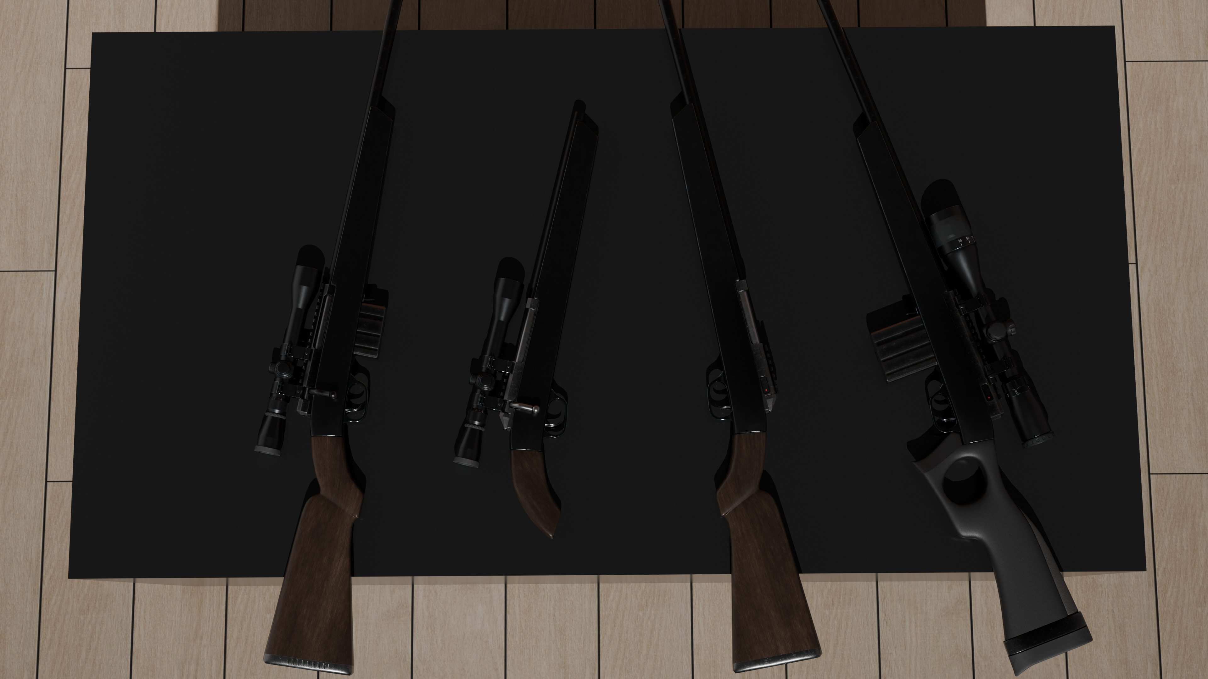 detail low poly weapon pack shotgun sniper m4 g19 dEgle Low-poly 3D model_45