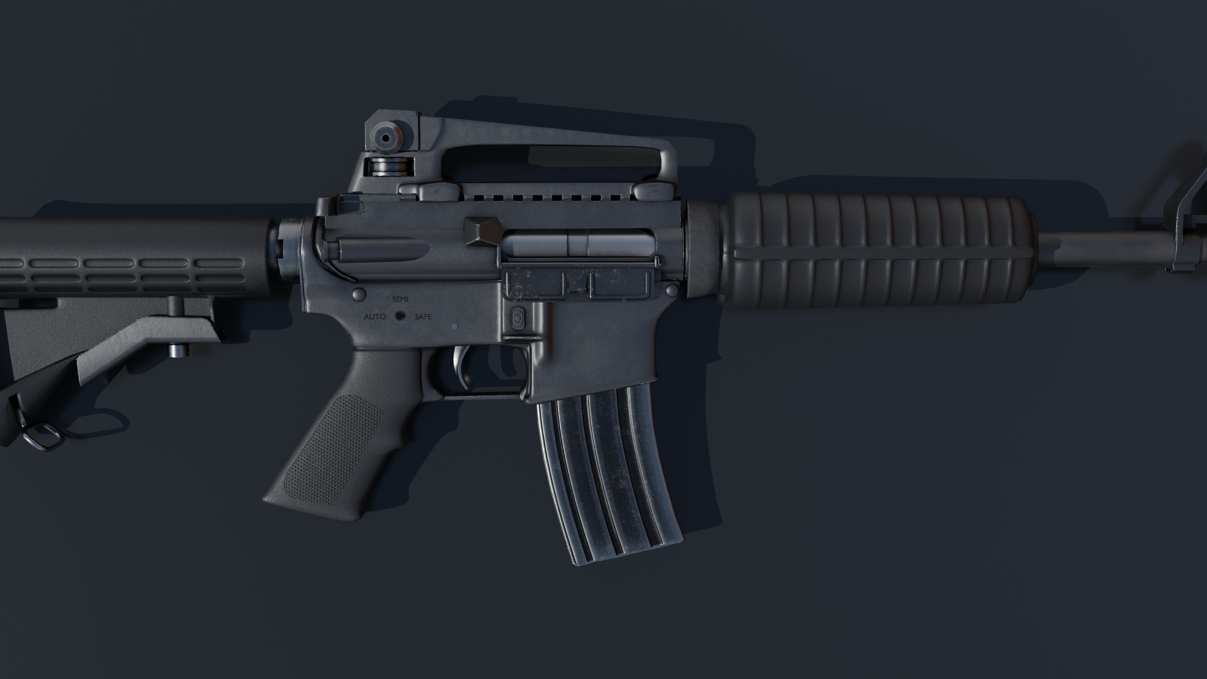 detail low poly weapon pack shotgun sniper m4 g19 dEgle Low-poly 3D model_28