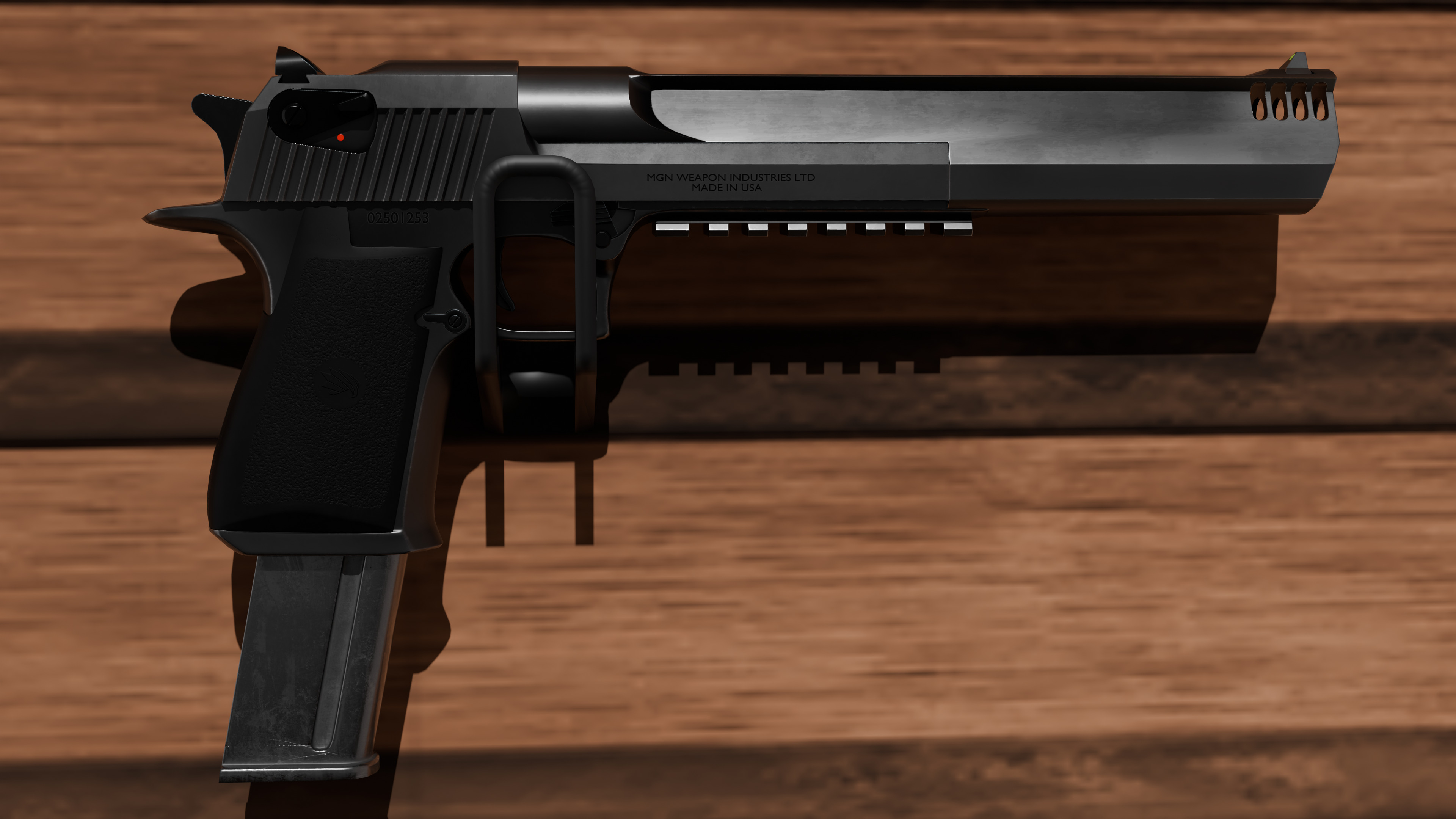 detail low poly weapon pack shotgun sniper m4 g19 dEgle Low-poly 3D model_32