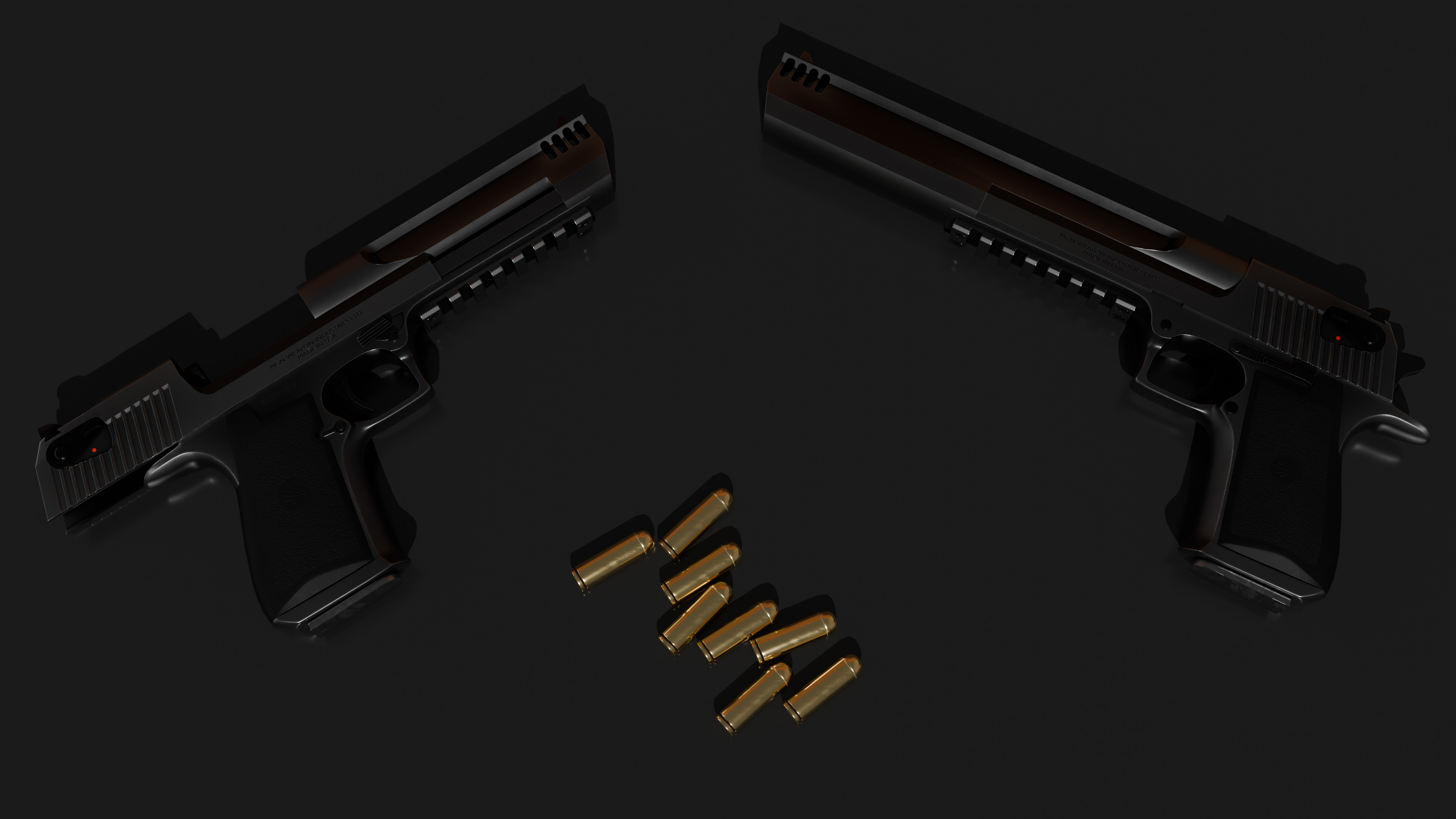 detail low poly weapon pack shotgun sniper m4 g19 dEgle Low-poly 3D model_31