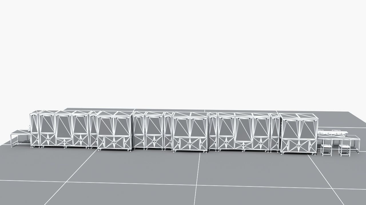 Industrial Equipment 19-Automatic Processing Production Line 3D model_13