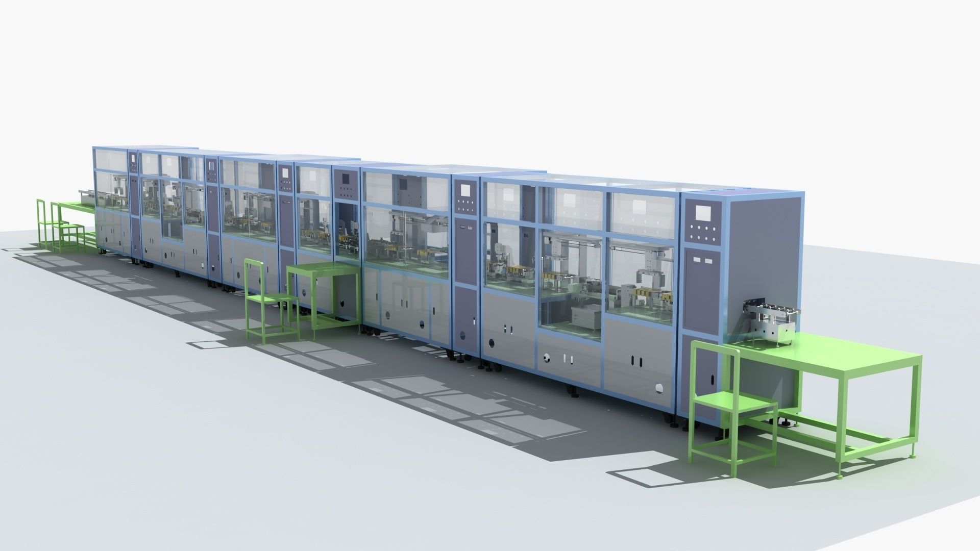 Industrial Equipment 19-Automatic Processing Production Line 3D model_4