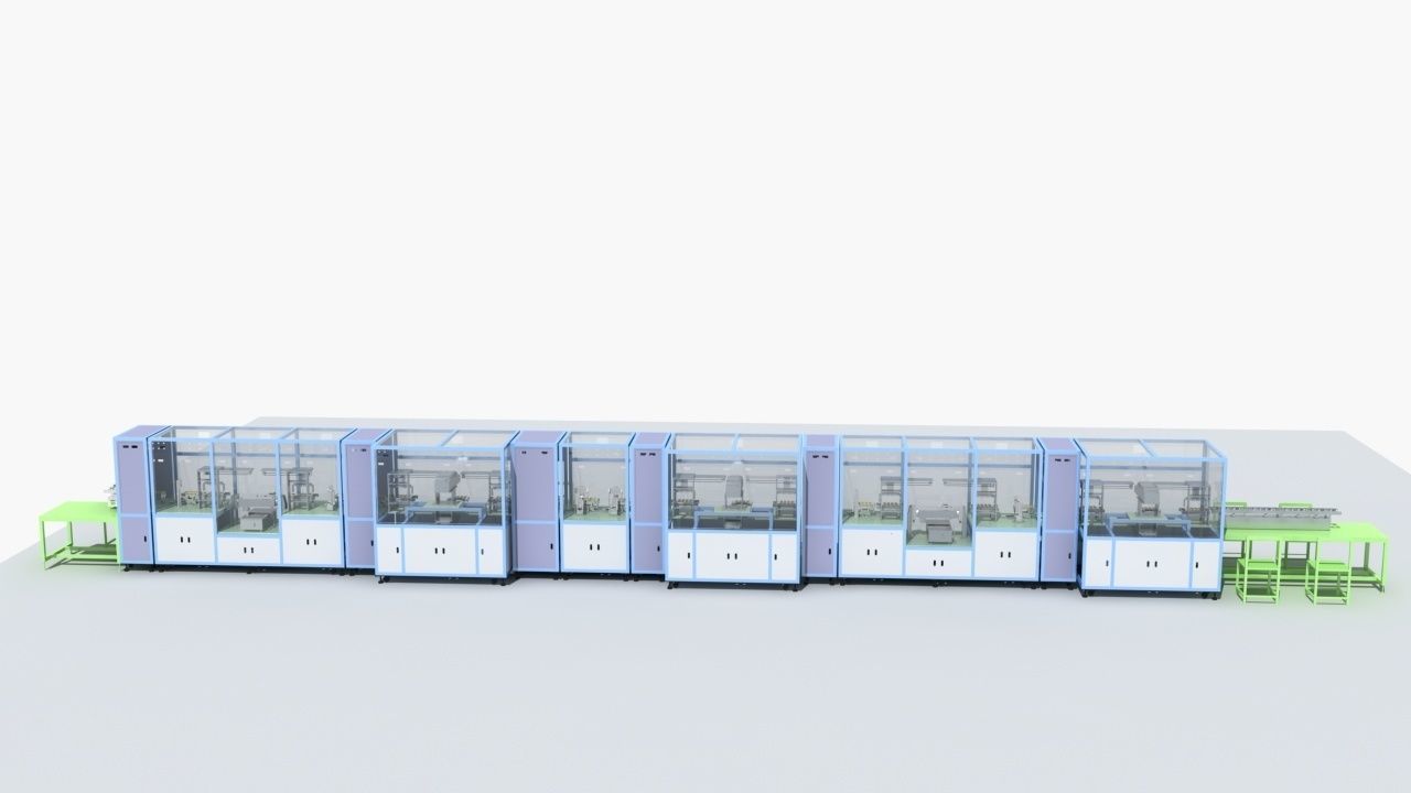 Industrial Equipment 19-Automatic Processing Production Line 3D model_10