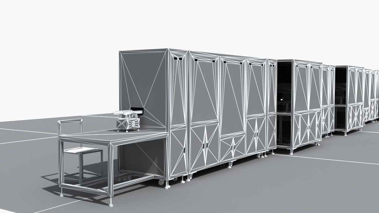 Industrial Equipment 19-Automatic Processing Production Line 3D model_14