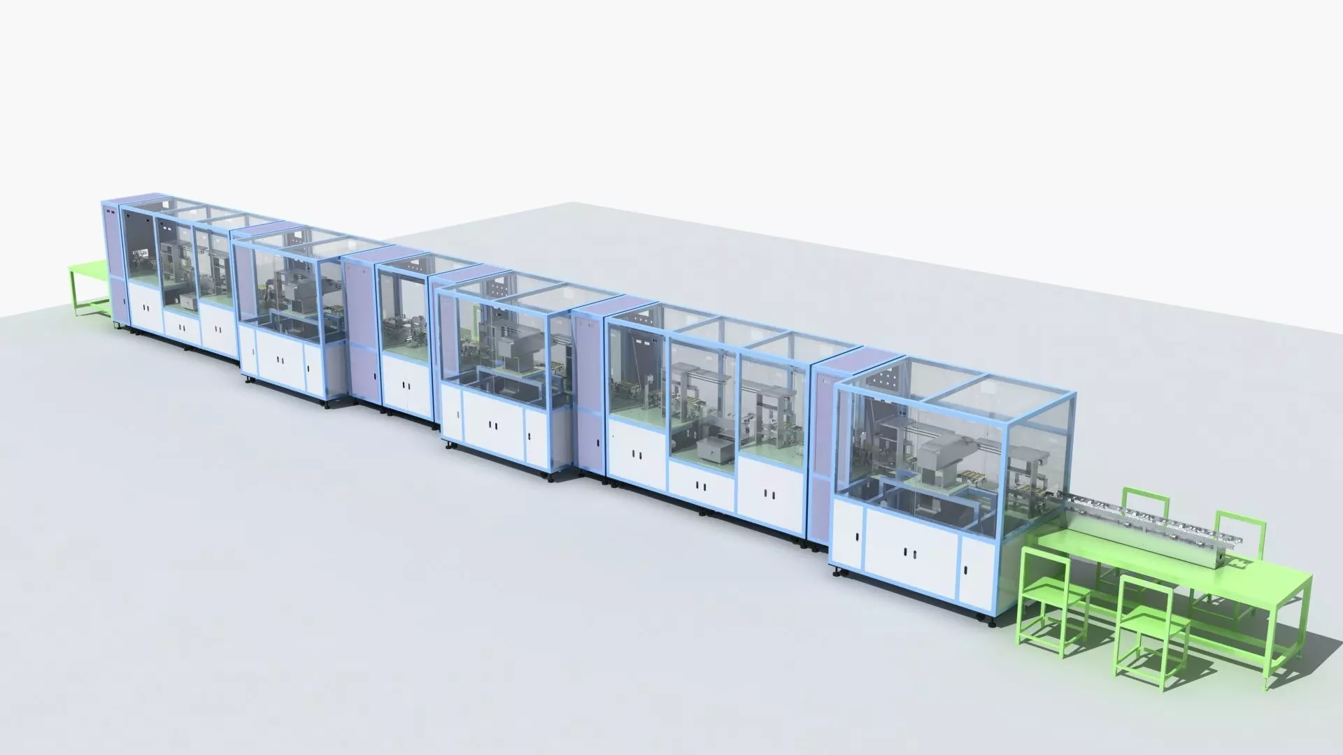 Industrial Equipment 19-Automatic Processing Production Line 3D model_0