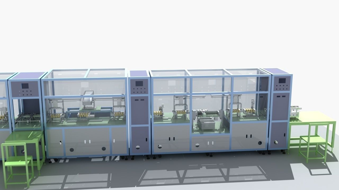 Industrial Equipment 19-Automatic Processing Production Line 3D model_8